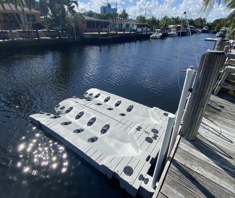 Jet Ski Dock – Composite Dock – Pompano Beach, FL – Seawall Repair – Seawall Maintenance – Dock Repair – Dock Maintenance – Boat Lift Maintenance