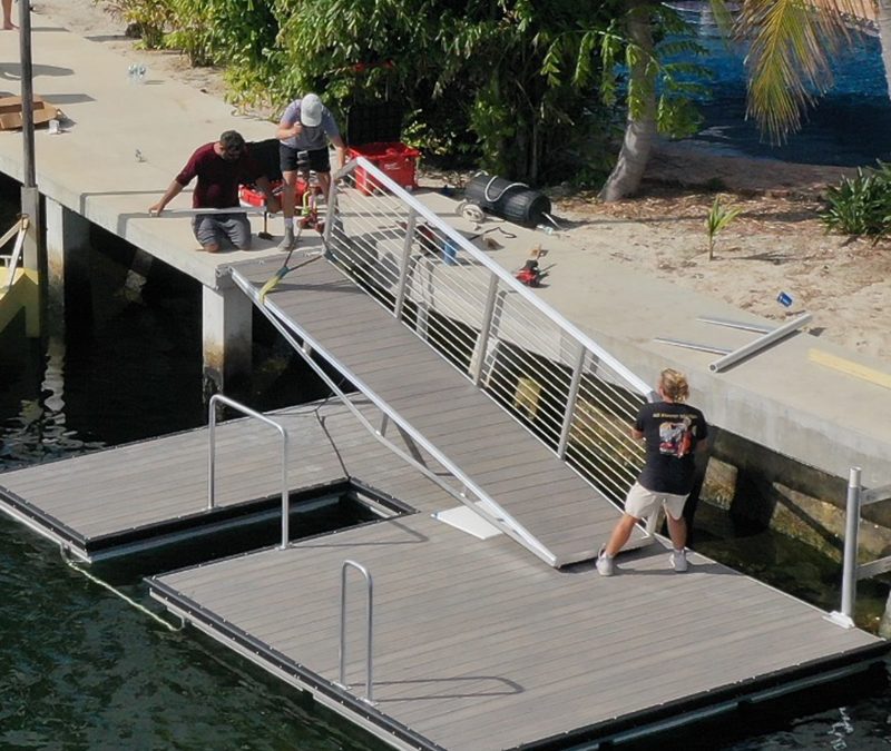 AccuDock Floating Dock – Dock Installation – Lighthouse Point, FL – Seawall Repair – Seawall Maintenance – Dock Repair – Dock Maintenance