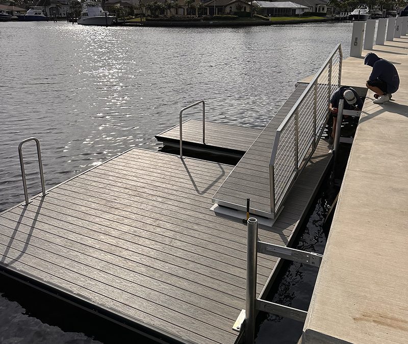 AccuDock Floating Dock Complete – Dock Installation – Lighthouse Point, FL – Seawall Repair – Seawall Maintenance – Dock Repair – Dock Maintenance