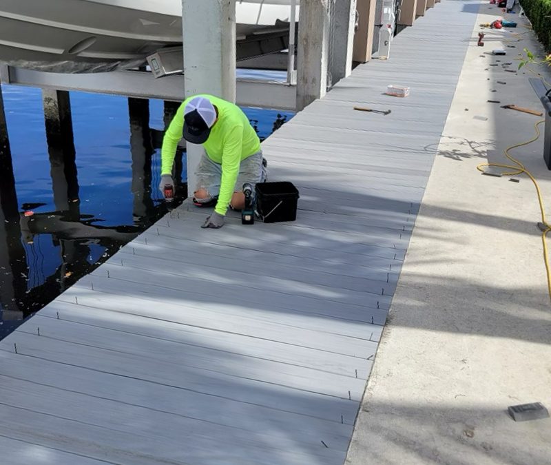 Deckorators Dock – New Dock – Dock Construction – Dock Maintenance – Dock Repair – Deerfield Beach, FL Docks – Hydros Marine Construction