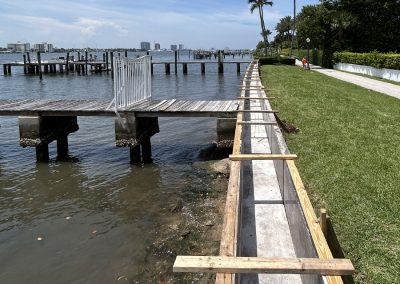 Hydros Marine Construction Raising Another Seawall in Palm Beach, FL