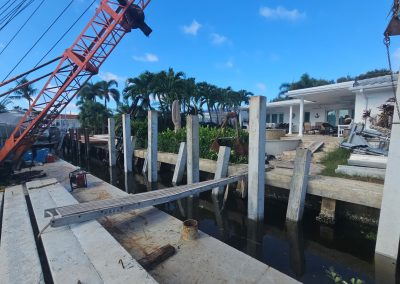 New Concrete Seawall Cap & Dock in Pompano Beach
