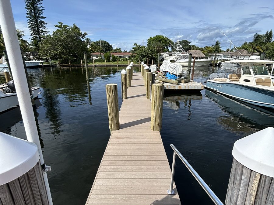 Pilings Complete for our Marina Facelift Project in Pompano Beach