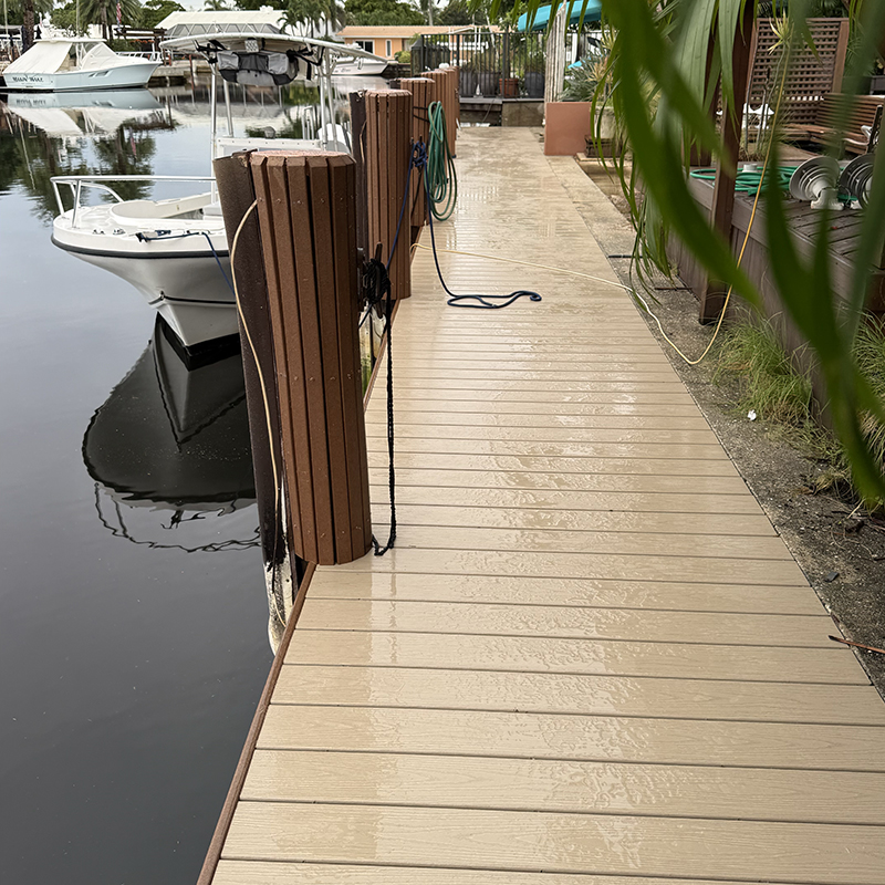 Two Tone Owens Corning WearDeck Dock in Fort Lauderdale