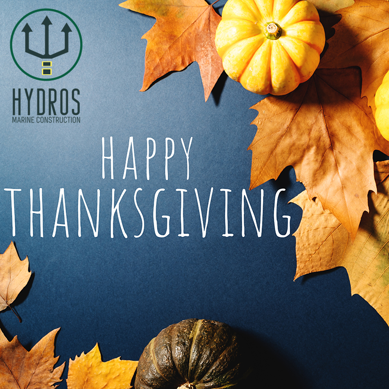 Happy Thanksgiving from Hydros Marine Construction!