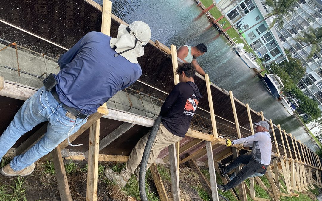 Another Seawall Raise Underway in Pompano Beach!